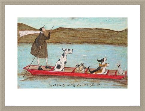 Framed Framed Woofing along on the River - Sam Toft