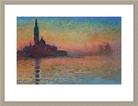 Framed Framed Sunset in Venice - Monet