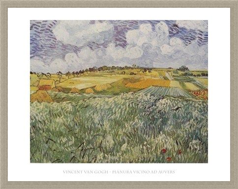 Framed Framed Plains Near Auvers - Vincent Van Gogh