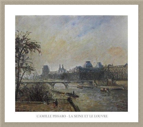 Framed Framed The Seine and The Louvre - Camille Pissaro
