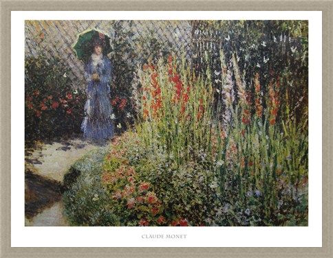 Framed Framed Gladioli - Claude Monet