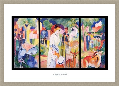 Framed Framed Zoological Garden 1912 - August Macke