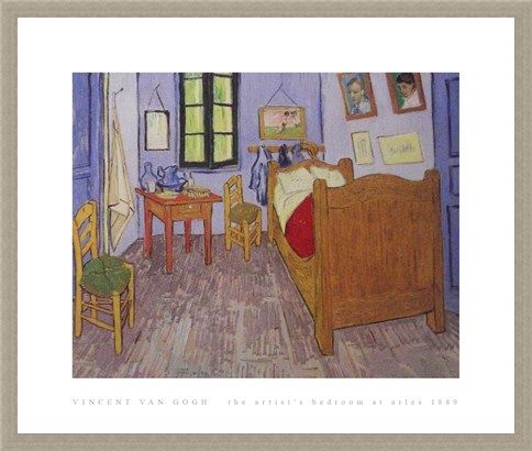 Framed Framed The Artist's Bedroom at Arles 1889 - Vincent Van Gogh