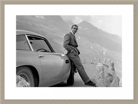 Framed Framed Bond and his Aston - Sean Connery is 007