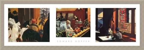 Framed Framed American Realism Triptych - Edward Hopper