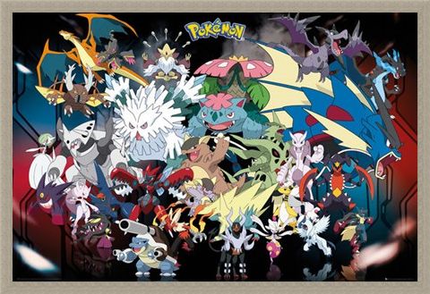 Framed Framed Mega Evolutions - Pokemon