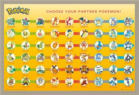 Framed Framed Patner Pokemon - Nintendo's Pokemon