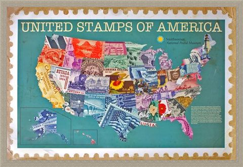Framed Framed United Stamps Of America - The Smithsonian Institute