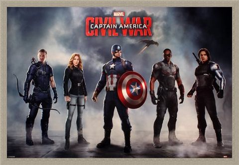 Framed Framed Team Stars and Stripes - Captain America Civil War