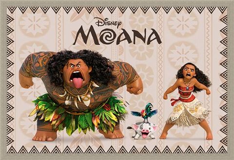 Framed Framed Moana and Maui - Moana