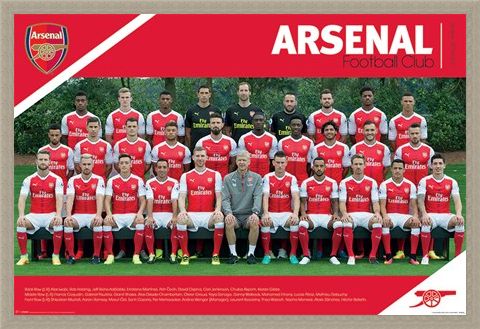 Framed Framed Team Photo 2016/2017 - Arsenal FC