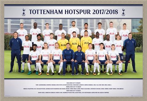 Framed Framed Photo 17-18 - Tottenham Team