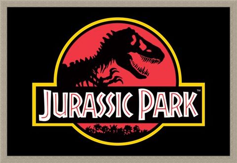 Framed Framed Movie Logo - Jurassic Park