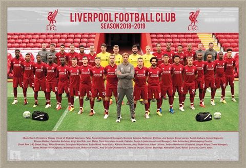 Framed Framed Team Photo 18-19 - Liverpool