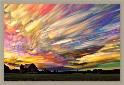 Framed Framed Pastel Clouds - Sunset Spectrum