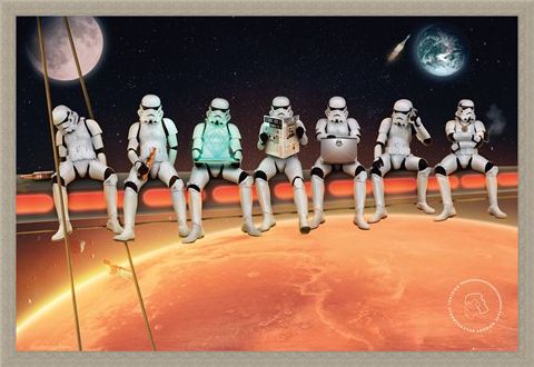 Framed Framed Stormtroopers On Girders - Lunch Break