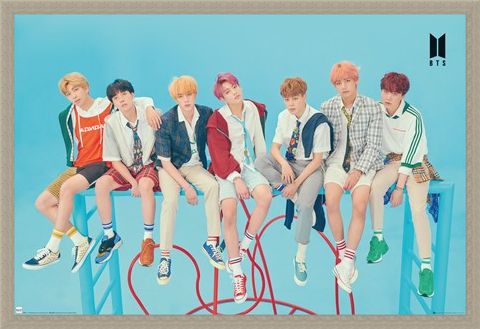 Framed Framed Blue - BTS K-Pop