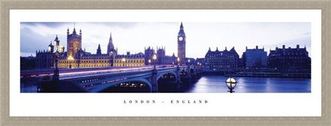 Framed Framed Dusk over Westminster - London