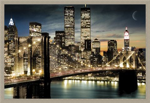 Framed Framed Twinkling Lights - Manhattan, New York City