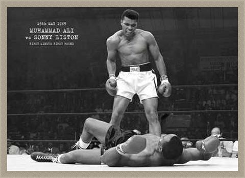Framed Framed Muhammad Ali vs. Sonny Liston - Muhammad Ali