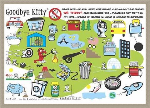 Framed Framed Goodbye Kittie Collage - David & Goliath Characters