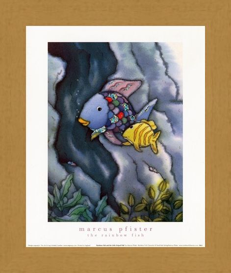Framed Framed Rainbow Fish and The Little Striped Fish - Marcus Pfister