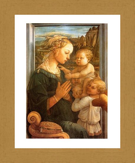 Framed Framed Madonna Col Bambino - Filippo Lippi