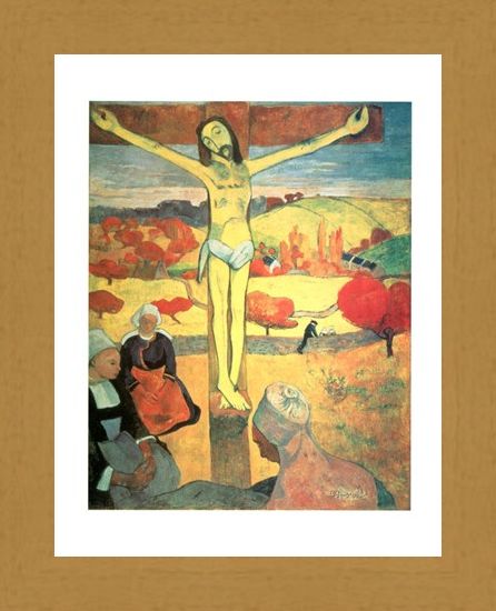 Framed Framed Yellow Christ - Paul Gauguin