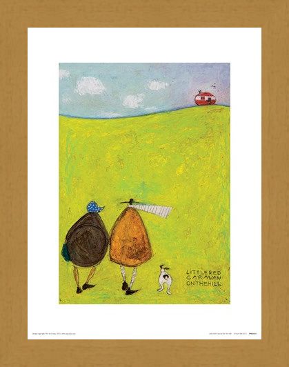 Framed Framed Little Red Caravan On The Hill - Sam Toft