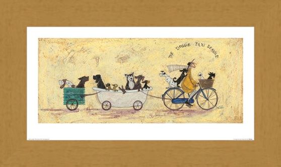 Framed Framed The Doggie Taxi Service - Sam Toft
