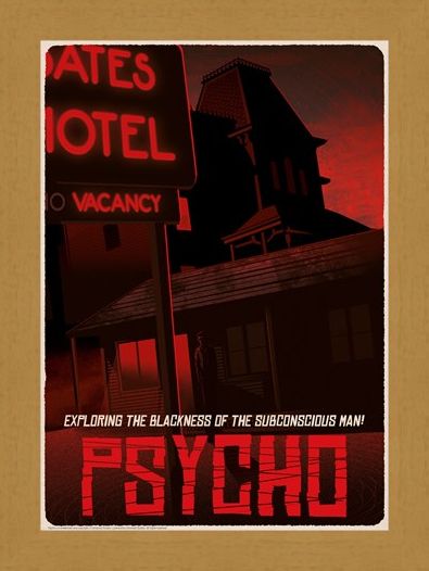 Framed Framed Alfred Hitchcock Psycho Bates Motel Limited Edition Numbered Print -