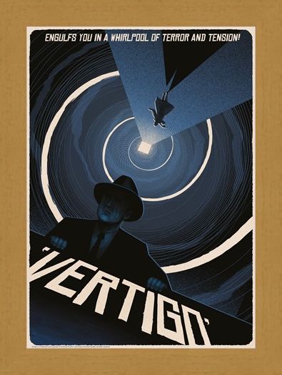 Framed Framed Vertigo - Alfred Hitchcock