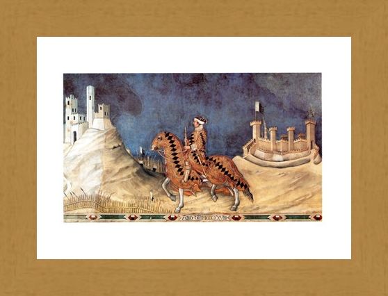 Framed Framed Guido Riccio Da Fogliano - Simone Martini