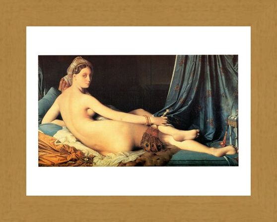Framed Framed La Grande Odalisca - J. A. Dominique Ingres