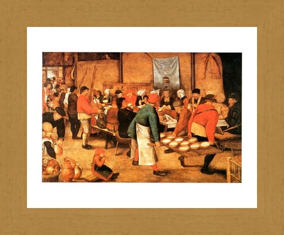 Framed Framed Pranzo Di Nozze - Pieter Bruegel Il Giovane