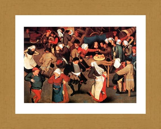 Framed Framed Nozze Di Contadini - Pieter Bruegel Il Vecchio