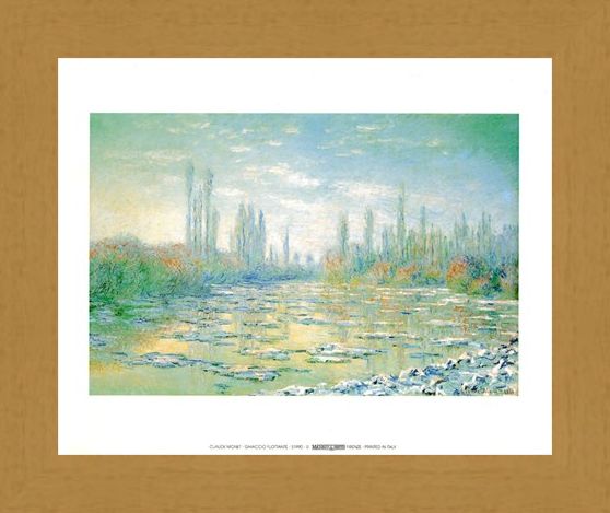 Framed Framed Floating Ice - Claude Monet