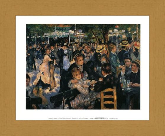 Framed Framed Il Ballo Del Moulin De La Galette - Auguste Renoir