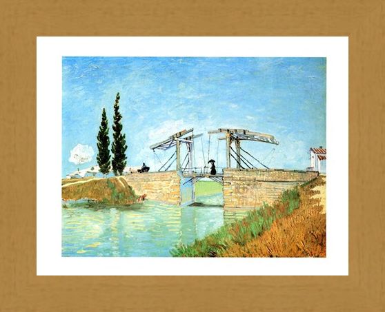 Framed Framed Il Ponte Di Langlois - Vincent Van Gogh
