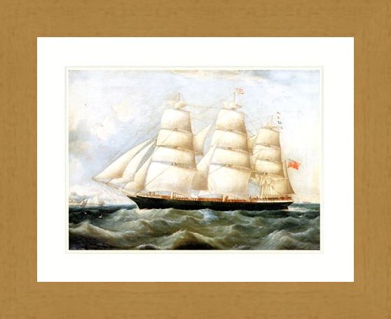 Framed Framed The Ship 'Lake Lemon' - Antonio Jacobsen