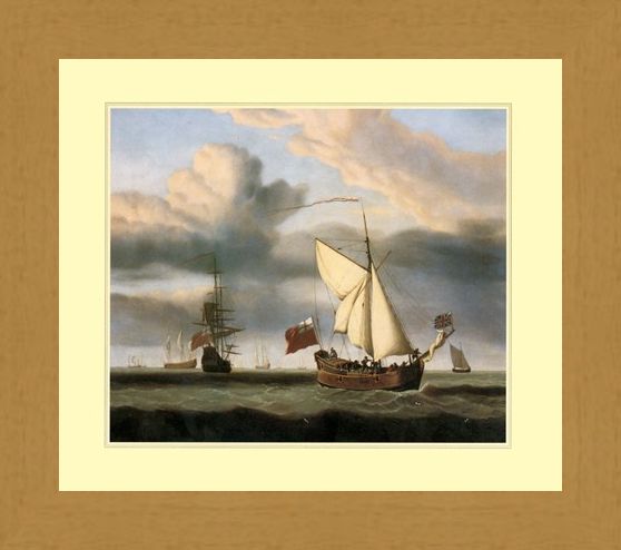 Framed Framed The Yacht 'Royal Escape' - Willem van de Velde