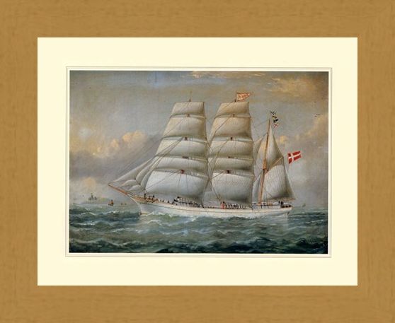 Framed Framed The Ship 'Claudia' - Antonio Jacobsen