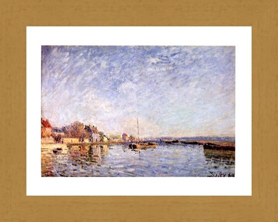 Framed Framed Canal Du Loing - Alfred Sisley