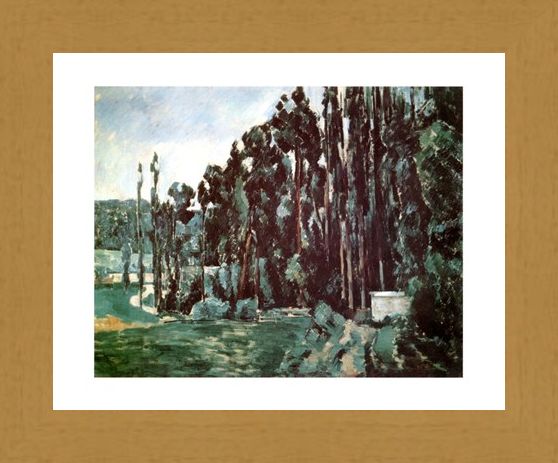 Framed Framed Poplars - Paul Cezanne