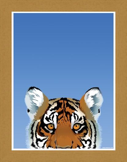 Framed Framed Tiger - Inquisitive Creatures