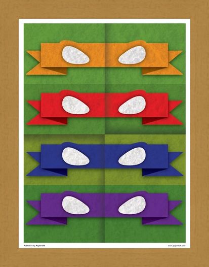 Framed Framed Minimal Movies: Teenage Mutant Ninja Turtles - Eye Masks