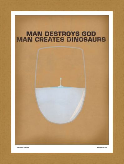 Framed Framed Minimal Movies: Jurassic Park PopArtUK - Jurassic Park