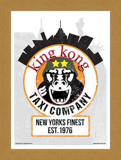 Framed Framed King Kong Taxi Company Mini Poster - Inspired By Taxi Driver