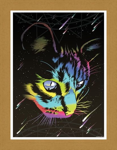 Framed Framed Rainbow Cat - Unorthodox Collective