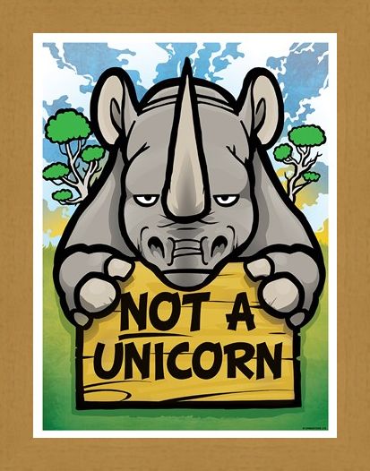 Framed Framed Not A Unicorn Mini Poster - Realist